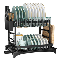 PLUS会员：太力 厨房置物架 碗架沥水碗碟架 台面收纳架砧板架 水槽拉篮-加宽加厚