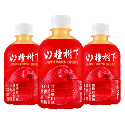 冠芳 山楂树下山楂汁果肉果汁饮料饮品350ml*3瓶