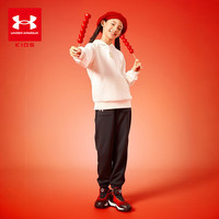 安德玛(Under Armour)新春系列儿童卫衣大童印花连帽加绒上衣男女童休闲秋装 白色 1