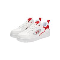 安德玛 童鞋男女童中性时尚休闲板鞋 白红色 28