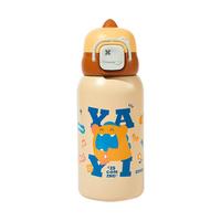 日康儿童保温杯水杯316L可爱小吸管杯幼儿园宝宝便携水壶