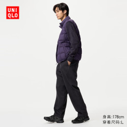 优衣库 男装女装弹力棉混纺舒适九分裤/牛仔休闲裤/起居裤481569 481569/07青灰色 S