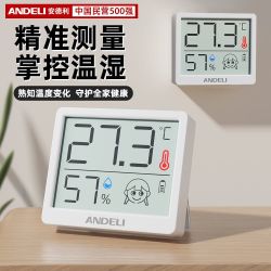 安德利 电子温湿度计 家用室内高精度 壁挂式