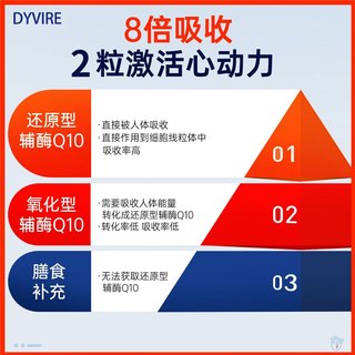 DYVIRE还原型辅酶q10美国原装自营进口官方旗舰店90粒软胶囊 3