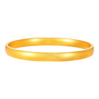 千叶珠宝黄金足金古法素圈手镯六六大顺简约款 5G工艺计价新年 黄金手镯/金重约9.99g/含工费 5.8cm/支持多退少补