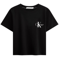 卡尔文·克莱恩 Calvin Klein Jeans24春夏女士纯棉字母印花潮流辣妹短款短袖T恤J223495 BEH-太空黑 M