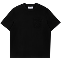 杰克·琼斯(JACK&JONES)夏季潮流户外百搭休闲舒适钢印字母纯棉短袖T恤男224201122 E40黑色 常规 E40 黑色 175/96A/M