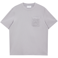 杰克·琼斯(JACK&JONES)夏季潮流户外百搭休闲舒适钢印字母纯棉短袖T恤男224201122 C39灰色 常规 C39 灰色 175/96A/M