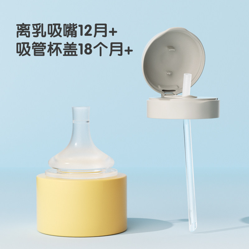 【瓶盖配件】离乳吸嘴+吸管杯头（12-18月+）