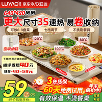 移动端、京东百亿补贴：璐瑶 暖菜板速热菜保温饭菜加热垫柔性可卷折大尺寸