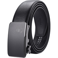 暇步士（Hush Puppies）皮带男真皮男士腰带商务休闲头层牛皮裤带 黑色510 130cm