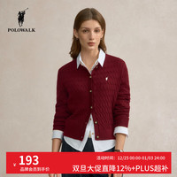 POLOWALK 女装 秋季新品 女式长袖针织衫 休闲老钱风百搭女士开衫