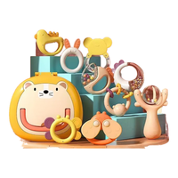 BFU 婴儿玩具手摇铃 新生儿抓握安抚牙胶礼盒 +收纳盒DM307