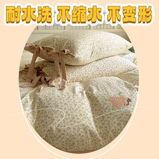 罗蒙（ROMON）云绵四件套床单被套套装家用高级感可机洗卡通清新 春日序曲 1.8米 床单款 （被套200*230） 四件套