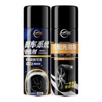 仆旅汽车刹车异响清洁剂刹车片消除锈润滑清洗剂自行车摩托车卡钳防腐 刹车系统清洗剂+轮胎光亮剂
