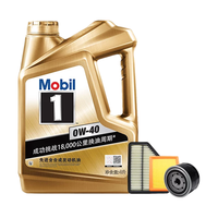 Mobil 美孚 途虎养车 汽车小保养套餐 美孚1号全合成机油+机滤+含工时 0W-40 SN 4+2L