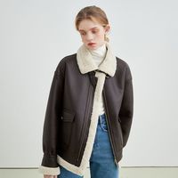 百亿补贴：VEGA CHANG 皮毛一体外套女秋冬韩版宽松加厚毛绒皮衣外套ins潮