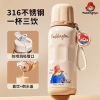 移动端、京东百亿补贴：Paddington 帕丁顿熊保温杯带吸管316不锈钢水壶男女小学生大容量便携儿童喝水杯子