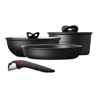 特福(Tefal)特福可拆卸套娃锅不粘锅百变套锅厨房用品锅具套装全套家用 千叶玫瑰红六件套(7112000718)