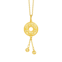 周生生黄金吊坠男款女款不含黄金项链91007P计价 4.3克