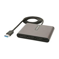 StarTech.com USB 3.0四屏HDMI转换器 拓展坞 4口USB-A接口外接显示器转接头 扩展坞