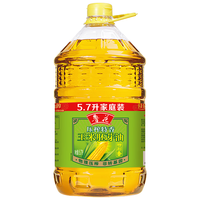 鲁花食用油 非转基因压榨特香 玉米胚芽油 5.7L*1桶