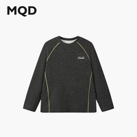 马骑顿【运动系列】MQD男童25冬亲肤保暖撞色长袖T恤 碳黑 140