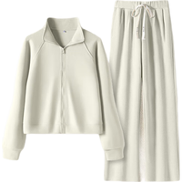 MJ STYLE运动套装女2025春季通勤休闲卫衣阔腿裤搭配一整套早春两件