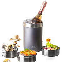 万象（WANXIANG）保温饭盒不锈钢真空大容量成人带背包多功能便携多功能冰桶 水泥灰