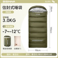 北山狼睡袋成人石墨烯四季通用款冬季加厚防寒户外露营办公室午休