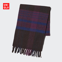 优衣库女装souffle yarn舒芙蕾围巾25秋冬479246 39 棕黑色 均码(210 × 40 cm)