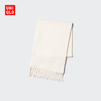 优衣库女装男装souffle yarn舒芙蕾围巾25秋冬479241 01 乳白色 均码(210 × 40 cm)