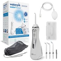 waterpik 无线口腔冲洗器 CordlessAdvanced,4 个配件,压力范围(3.1 至 5.2 巴),超过 3 种设置,感应充电系统
