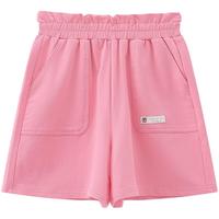 迪士尼（DISNEY）童装儿童女童针织短裤花苞腰型不易耐磨甜裤子24夏DB421PE01粉110
