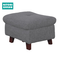 NITORI宜得利家居 家具 现代简约布艺软包实木沙发三人位 波比QH-31 脚凳布 波比 QH-31 深灰色