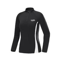 CAMEL 骆驼 运动长袖t恤加绒女士T恤跑步衣服快干修身上衣 基础黑，女 S