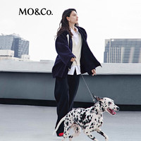 MO&Co. active系列绵羊毛毛呢弯刀裤 黑色 M