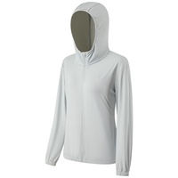 匹克防晒风衣女夏季速干冰丝休闲防晒衣户外透气风衣连帽外套DF642102 云灰 S