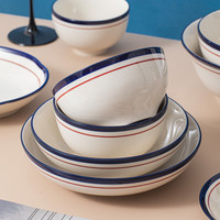 悠米兔 米饭碗家用2025新款高级感釉下彩碗盘具陶瓷餐具面碗大面碗