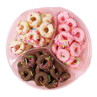 仁心食匠甜甜圈迷你巧克力装饰可食用摆件粉色草莓甜品热奶宝小料 3色巧克力甜甜圈218g