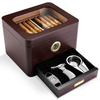 高希霸 COHIBA 高希霸 醇香雪松木雪茄烟盒 50支装 虎纹色 大容量密封保湿盒