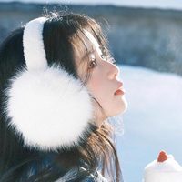白色可爱毛绒耳罩女冬季韩版百搭保暖耳套耳包骑行加厚防寒耳捂子