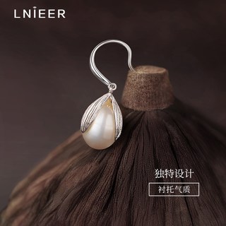 925纯银珍珠花朵耳环女轻奢高级感耳钉复古气质耳坠2025耳饰