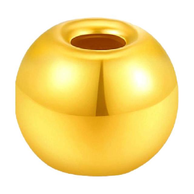 梦金园 黄金迷你金珠足金串珠路路通可diy手链手串吊坠转运珠