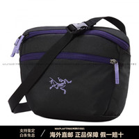 始祖鸟Mantis 2 2.5L 品牌刺绣Logo徽标 涤纶 单肩斜挎腰包 大号 男女同 黑色拼紫色