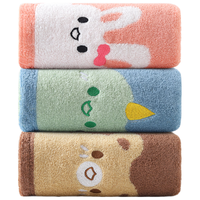 无印良品儿童毛巾3条装10A抗菌新疆全棉宝宝100%纯棉童巾柔软亲肤口水巾