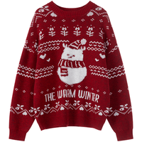 La·go·go 女士宽松费尔岛提花减龄套头毛衣 HV