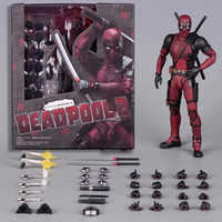 漫乐假日联动金刚狼DEADPOOL死侍小贱贱SHF死侍关节可动人偶优质手办模型 关节可动死侍豪华装36配件送支架