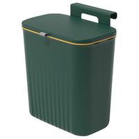 双庆垃圾桶厨房挂壁式带盖密封收纳桶家用清洁箱卫生间厕所壁挂垃圾桶 壁挂带盖垃圾桶 【