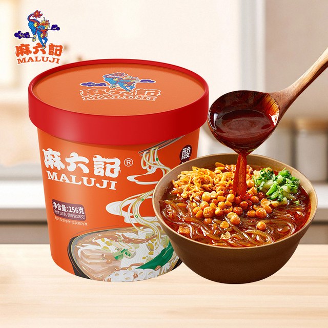 麻六记 酸辣粉256g桶装红薯粉